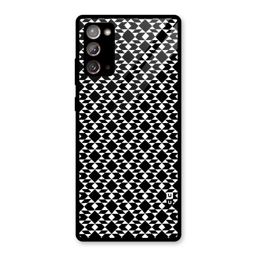 Black White Diamond Abstract Glass Back Case for Galaxy Note 20