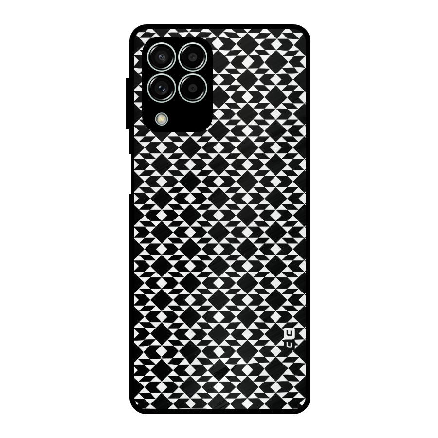 Black White Diamond Abstract Metal Back Case for Galaxy M33