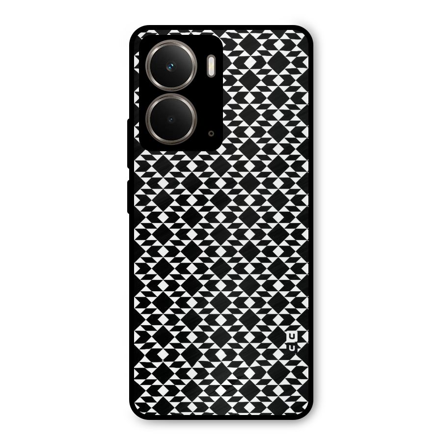 Black White Diamond Abstract Metal Back Case for Realme P3