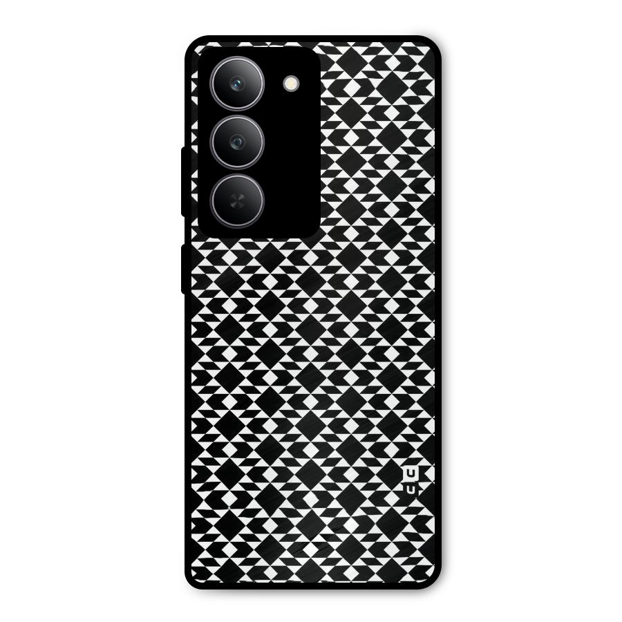 Black White Diamond Abstract Metal Back Case for Realme P3x