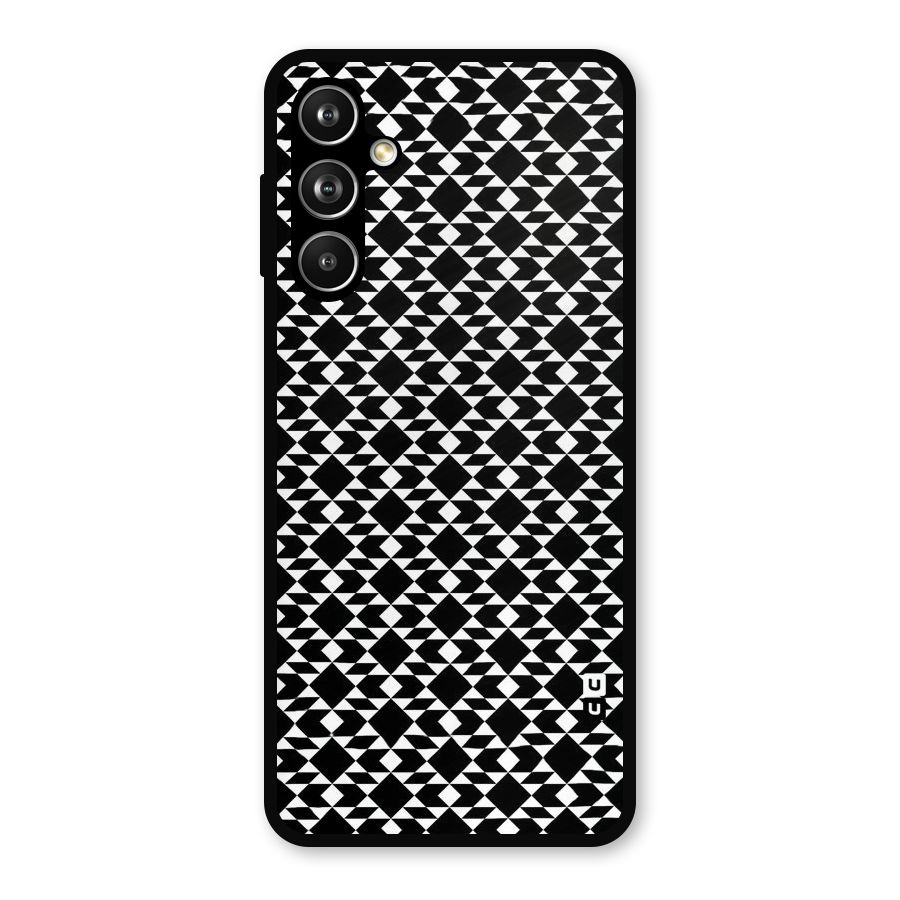 Black White Diamond Abstract Metal Back Case for Samsung Galaxy M54