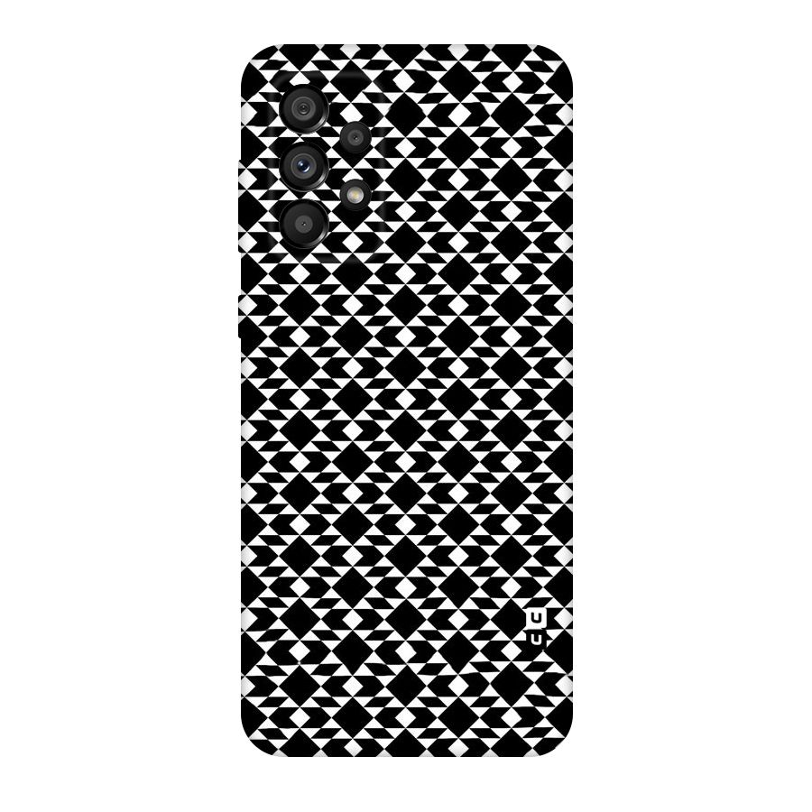 Black White Diamond Abstract Original Polycarbonate Back Case for Galaxy A73 5G