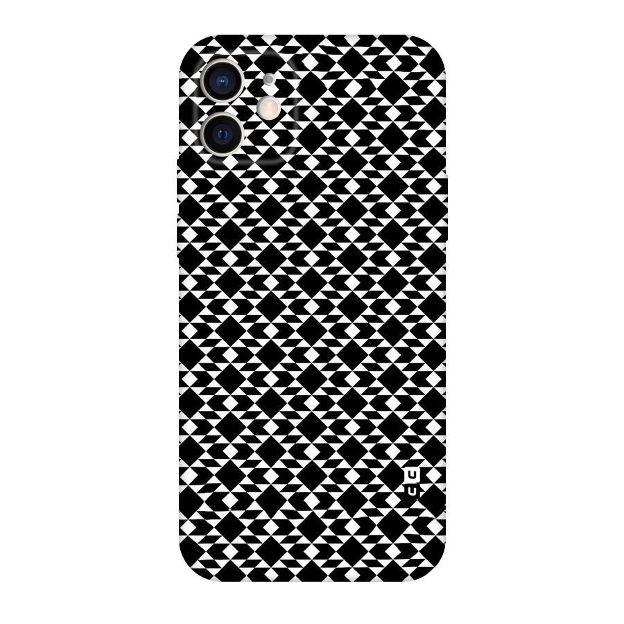 Black White Diamond Abstract Original Polycarbonate Back Case for iPhone 12