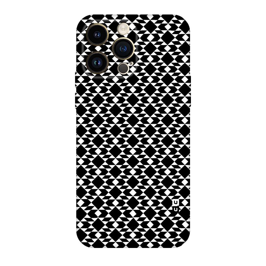 Black White Diamond Abstract Original Polycarbonate Back Case for iPhone 14 Pro Max
