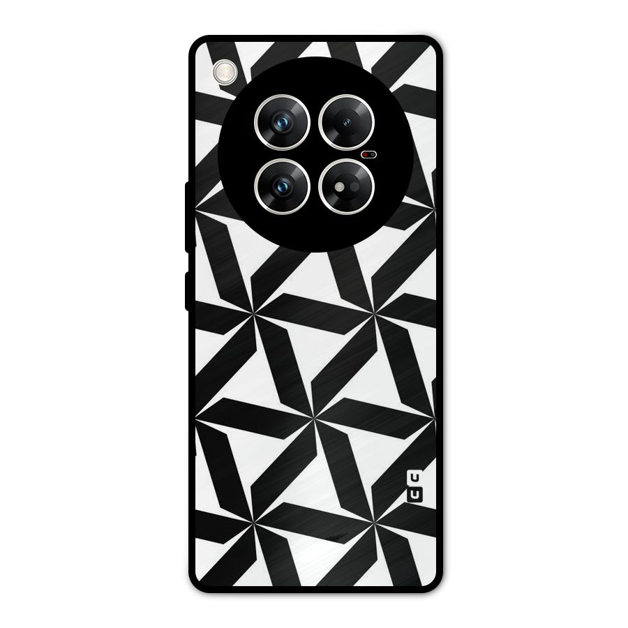 Black White Fan Design Metal Back Case for Infinix Zero 40 5G
