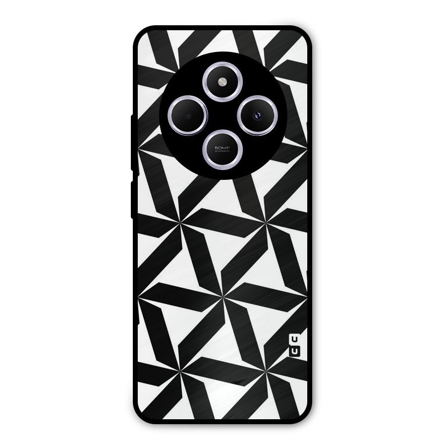 Black White Fan Design Metal Back Case for Redmi A4