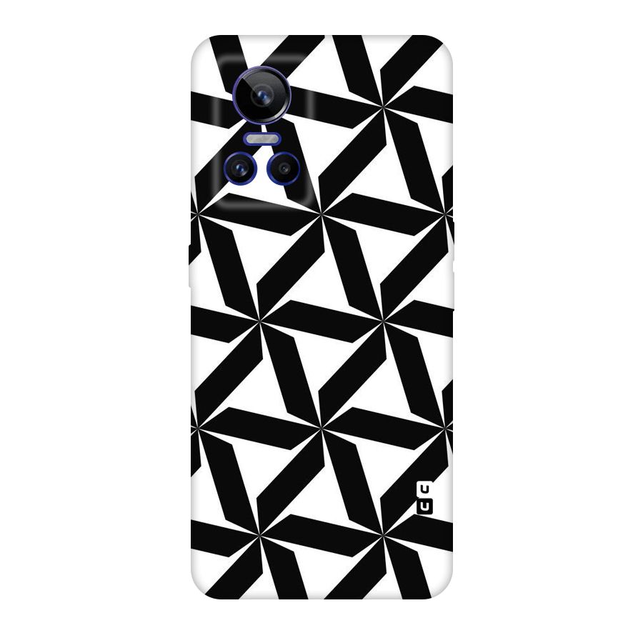 Black White Fan Design Original Polycarbonate Back Case for Realme GT Neo 3