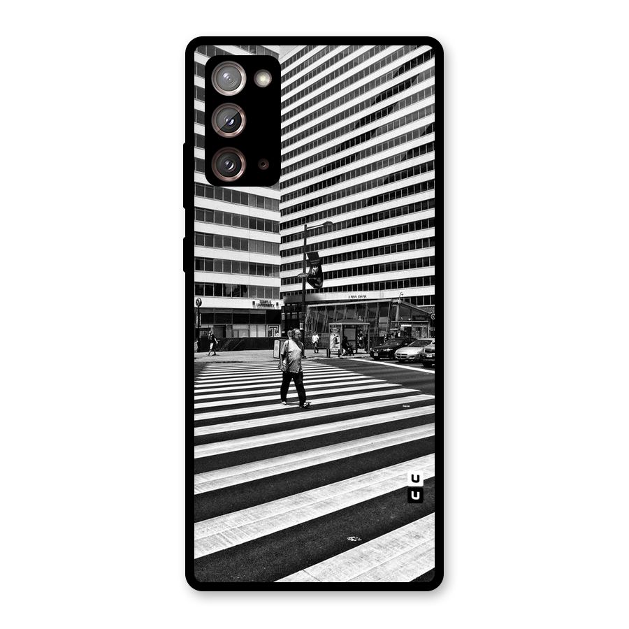 Black White Perspective Glass Back Case for Galaxy Note 20