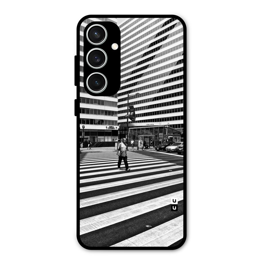 Black White Perspective Glass Back Case for Galaxy S23 FE