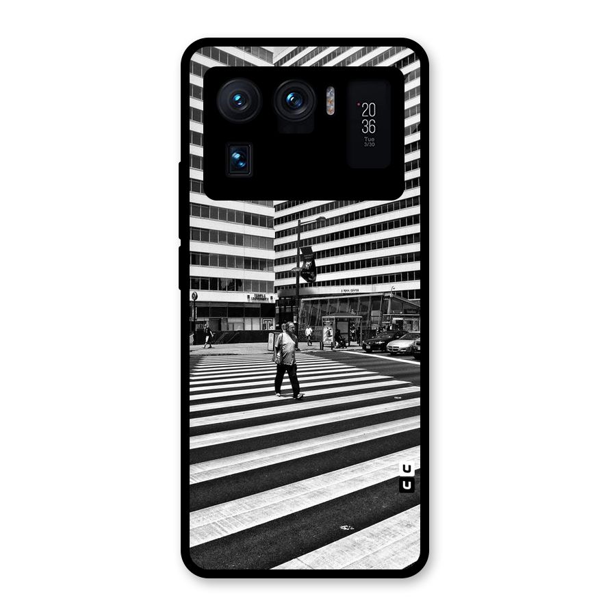 Black White Perspective Glass Back Case for Mi 11 Ultra