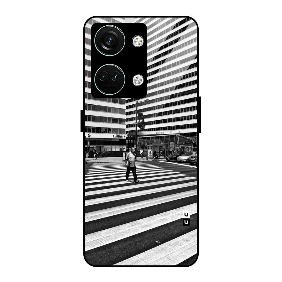 Black White Perspective Glass Back Case for Oneplus Nord 3