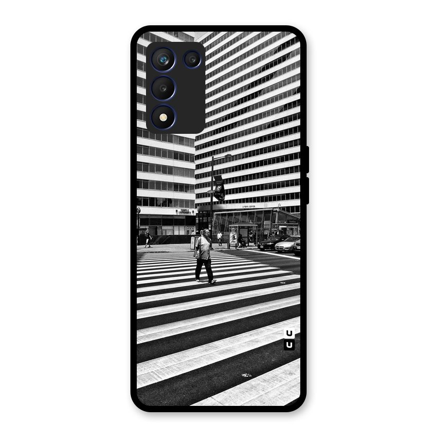 Black White Perspective Glass Back Case for Realme 9 5G Speed