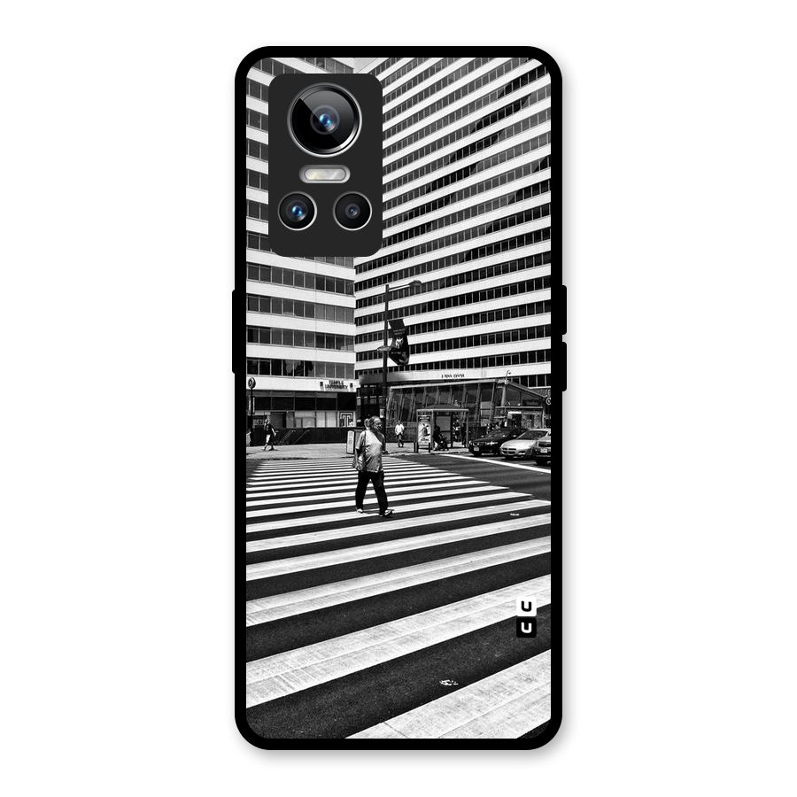 Black White Perspective Glass Back Case for Realme GT Neo 3