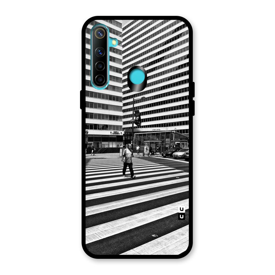 Black White Perspective Glass Back Case for Realme Narzo 10