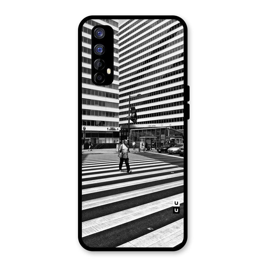 Black White Perspective Glass Back Case for Realme Narzo 20 Pro