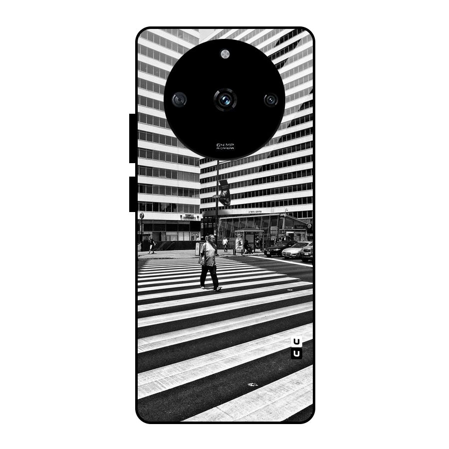 Black White Perspective Glass Back Case for Realme Narzo 60 5G