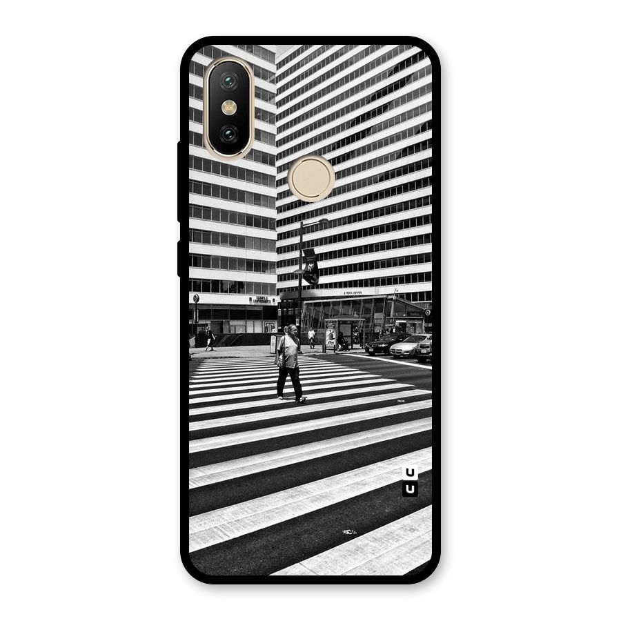 Black White Perspective Glass Back Case for Redmi A2