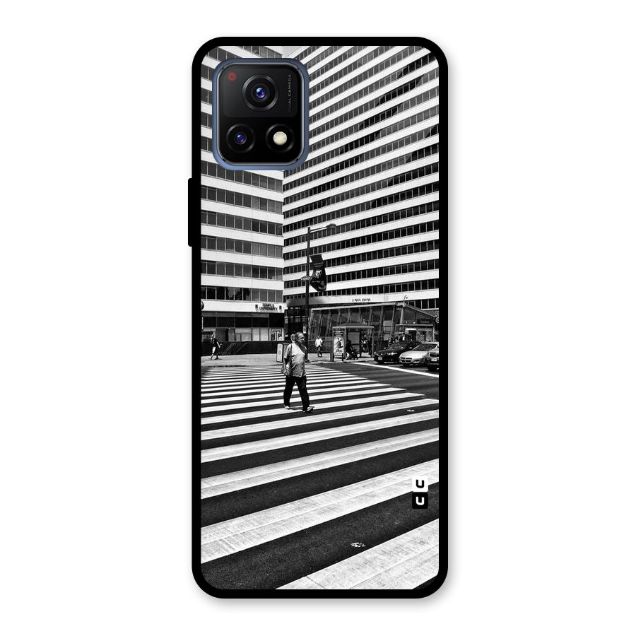 Black White Perspective Glass Back Case for Vivo Y72 5G