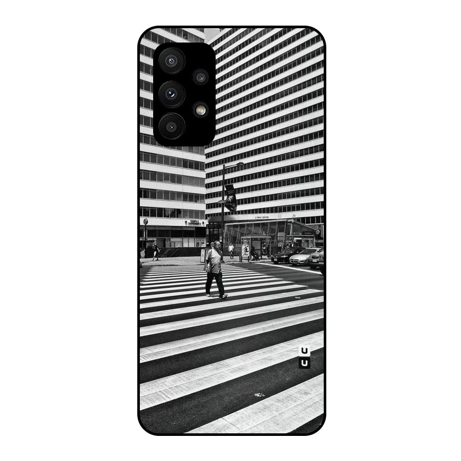 Black White Perspective Metal Back Case for Galaxy A23