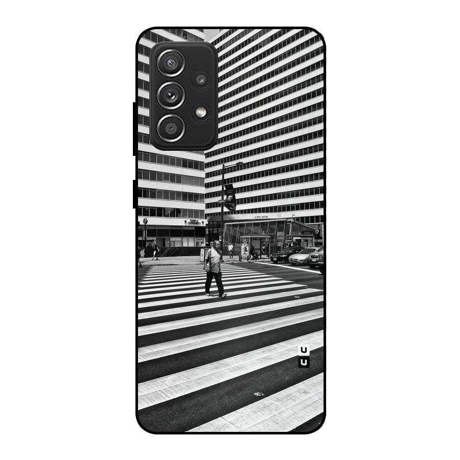 Black White Perspective Metal Back Case for Galaxy A52s 5G