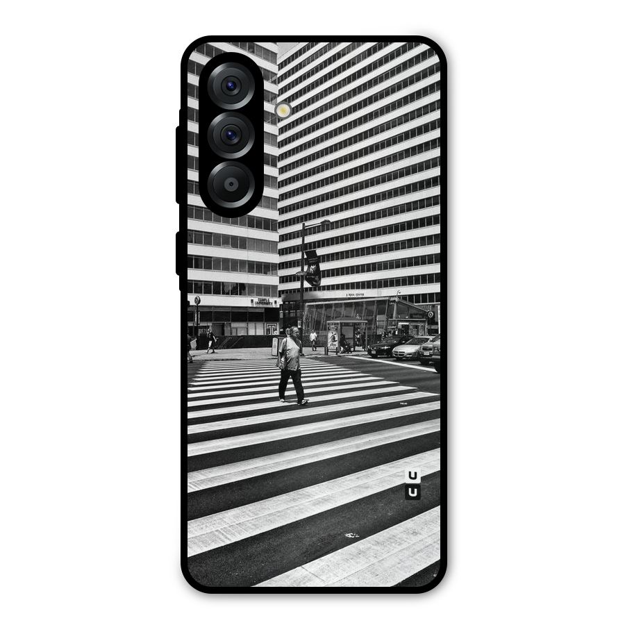 Black White Perspective Metal Back Case for Galaxy A56