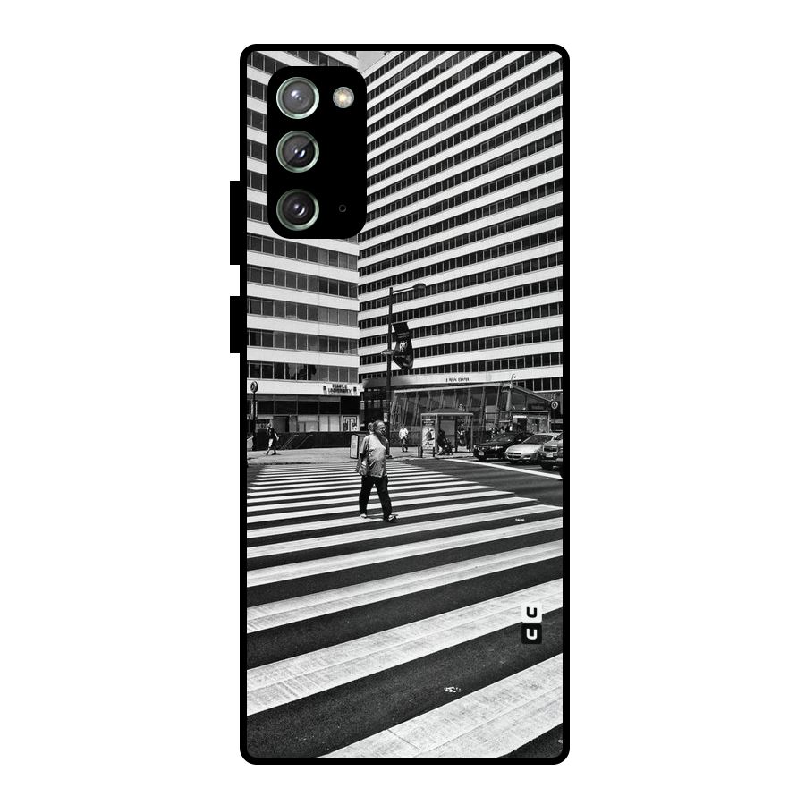 Black White Perspective Metal Back Case for Galaxy Note 20