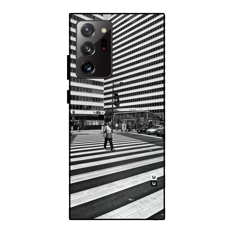 Black White Perspective Metal Back Case for Galaxy Note 20 Ultra 5G
