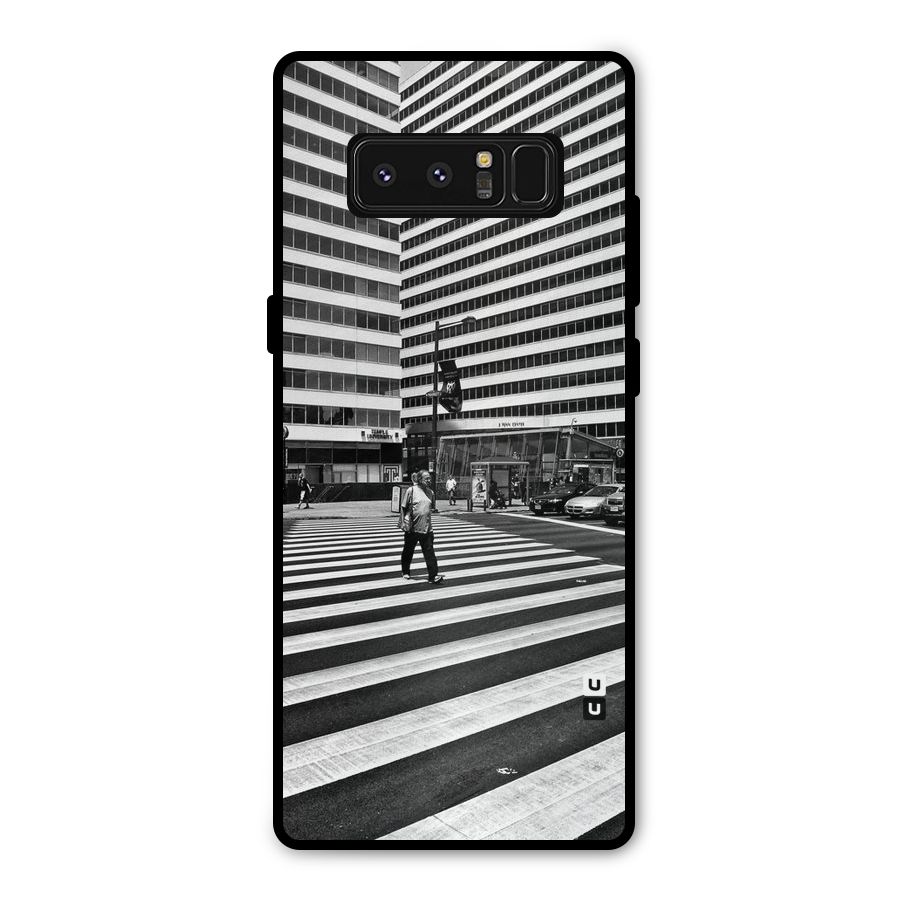 Black White Perspective Metal Back Case for Galaxy Note 8