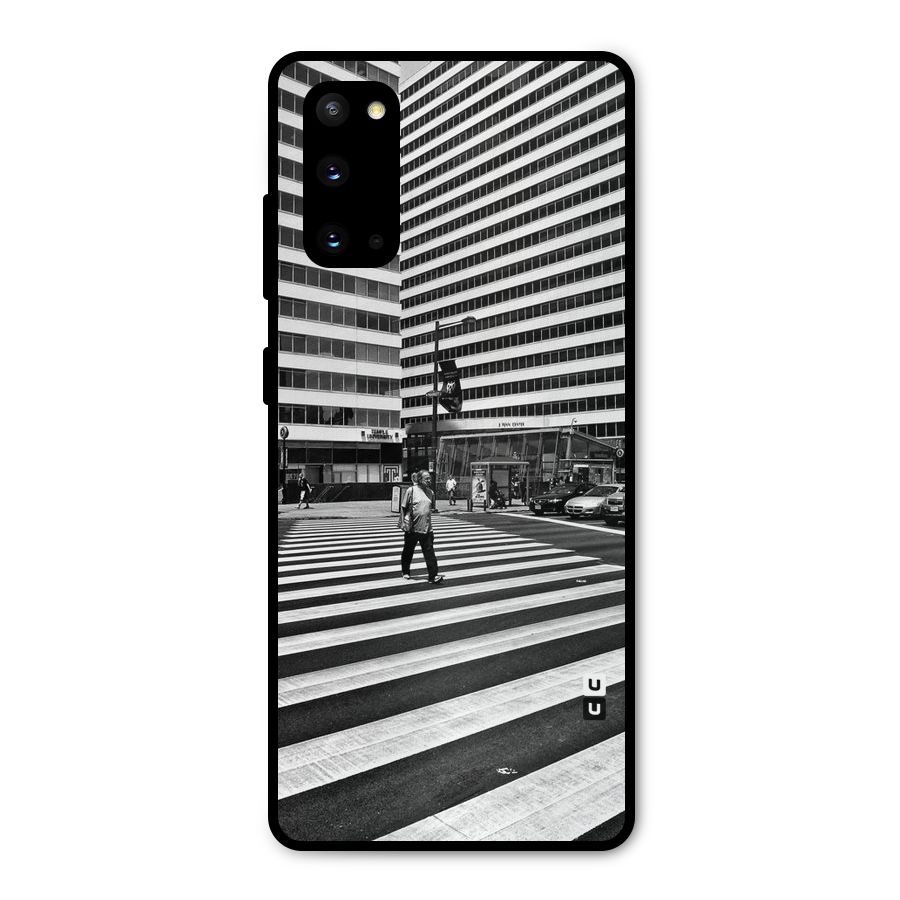 Black White Perspective Metal Back Case for Galaxy S20