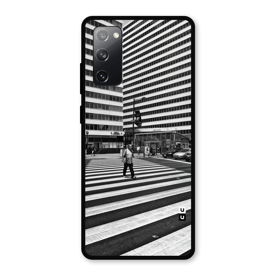 Black White Perspective Metal Back Case for Galaxy S20 FE 5G