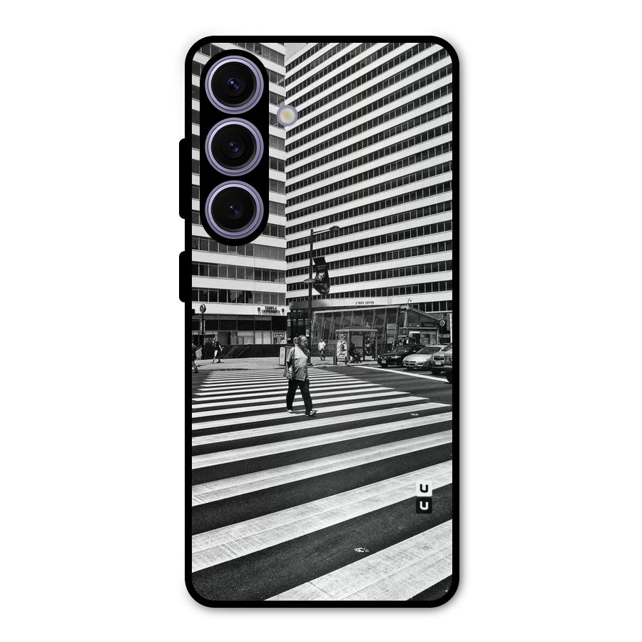Black White Perspective Metal Back Case for Galaxy S24