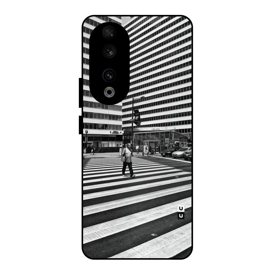 Black White Perspective Metal Back Case for Honor 90