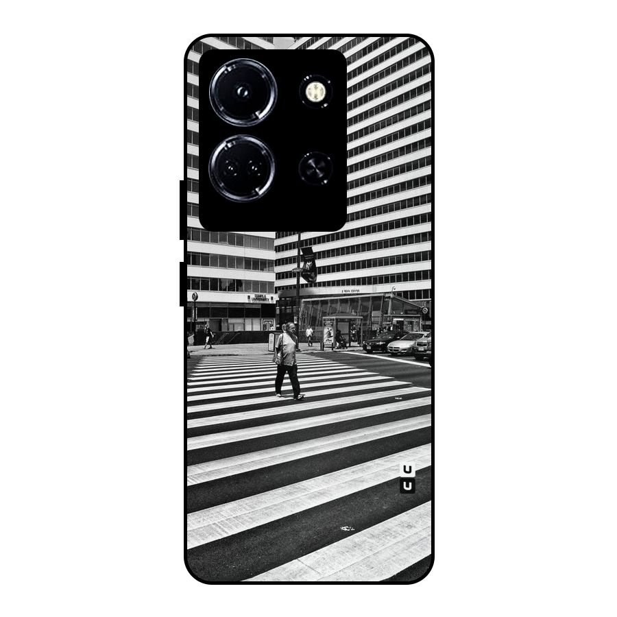Black White Perspective Metal Back Case for Infinix Note 30 5G