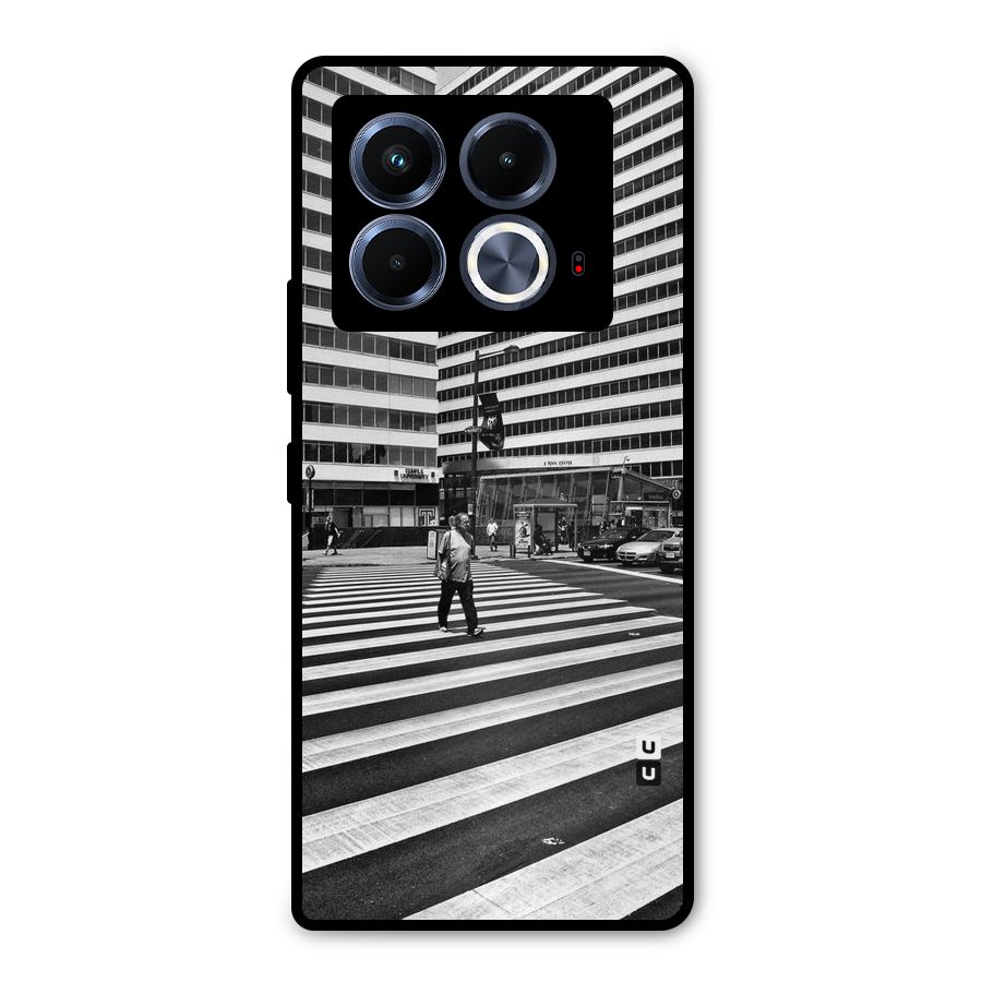 Black White Perspective Metal Back Case for Infinix Note 40 5G