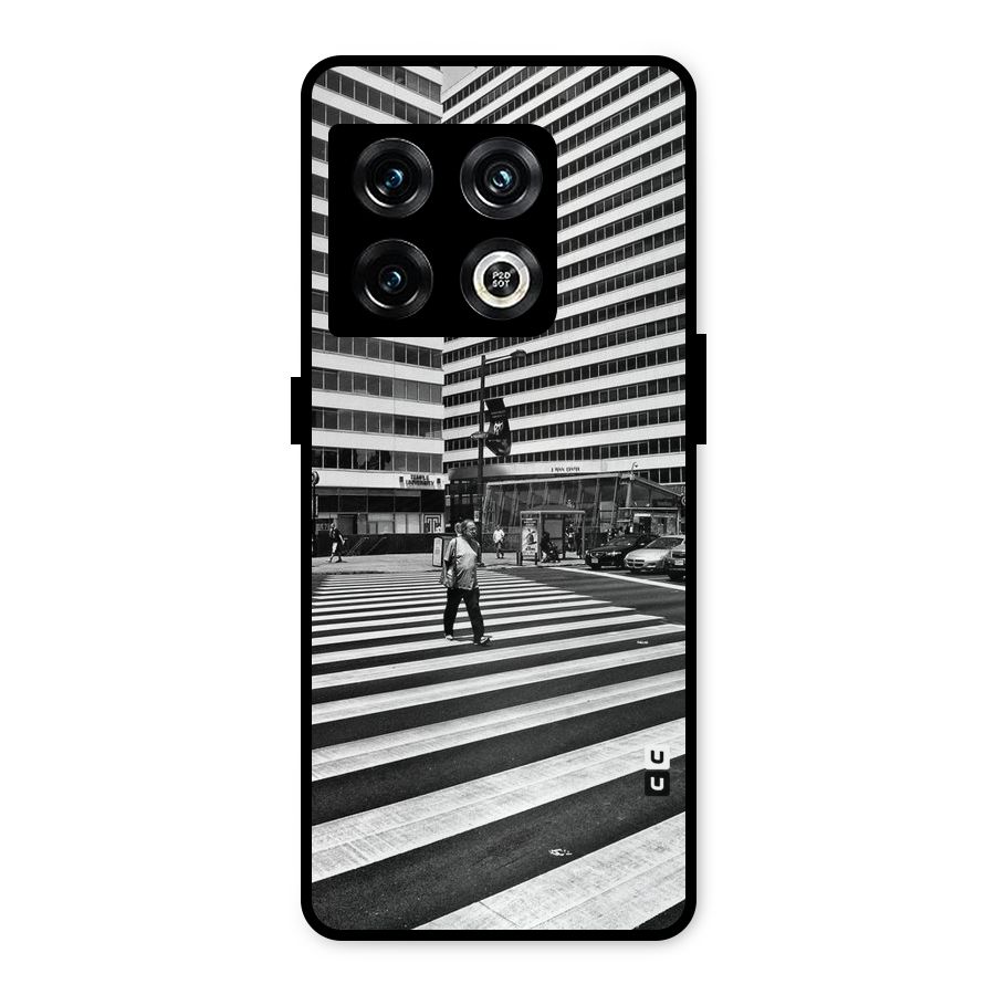 Black White Perspective Metal Back Case for OnePlus 10 Pro 5G