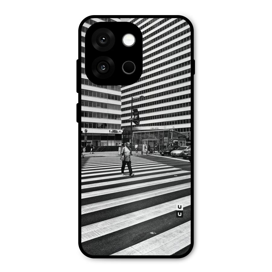 Black White Perspective Metal Back Case for OnePlus 13s