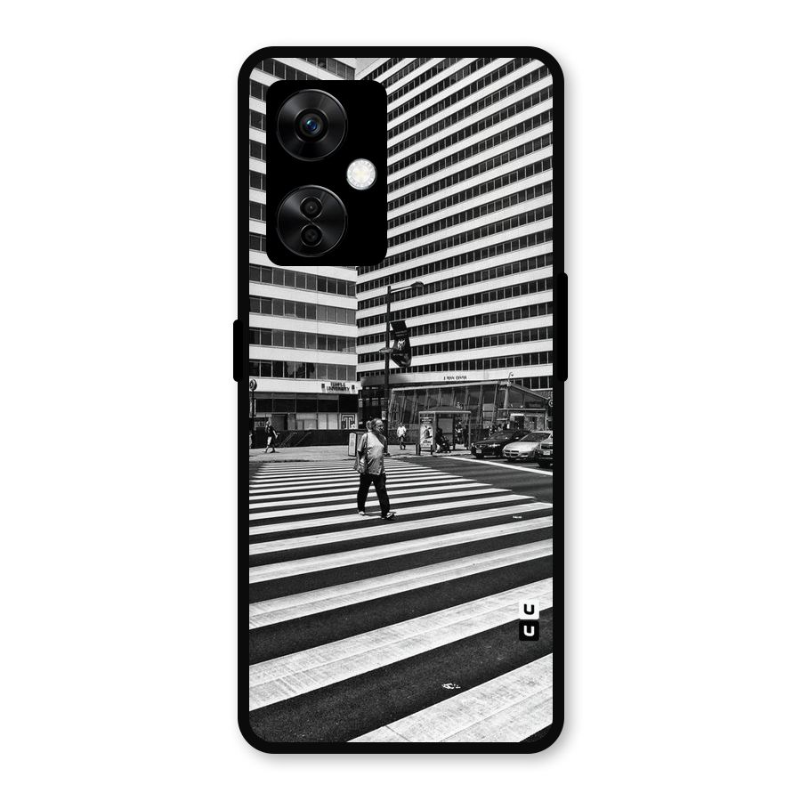 Black White Perspective Metal Back Case for OnePlus Nord CE 3 Lite