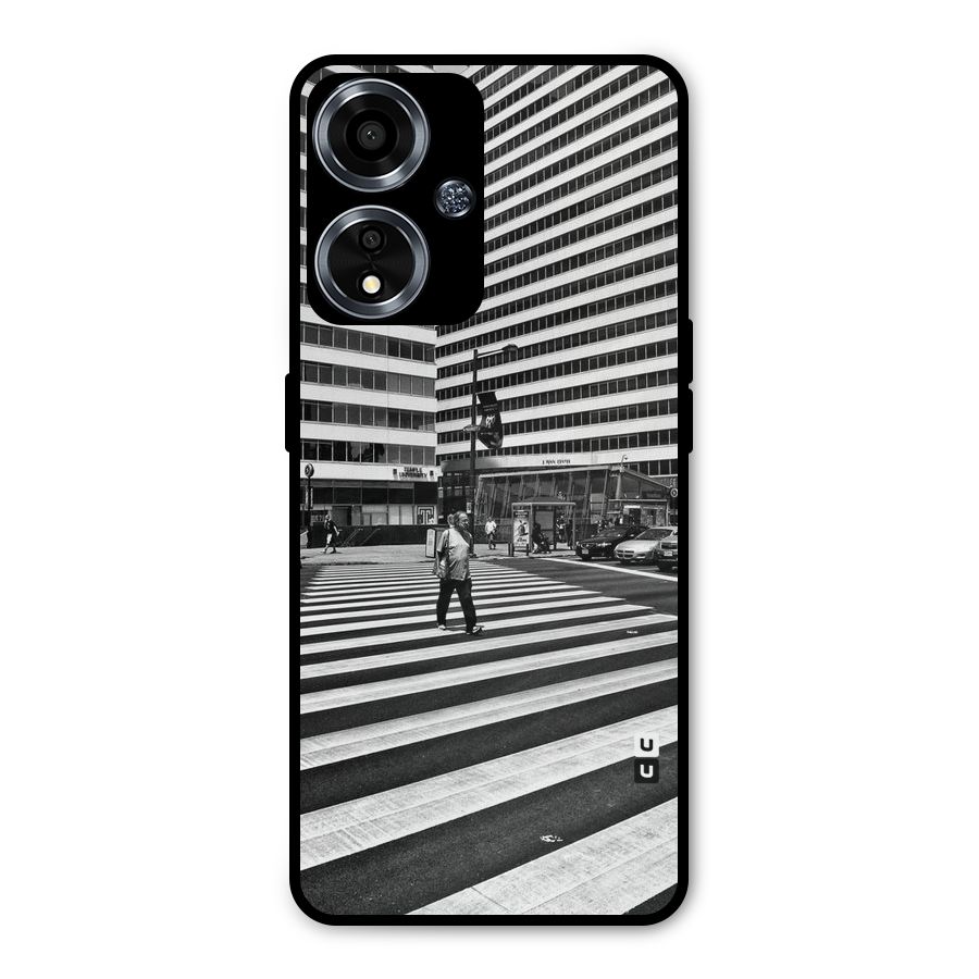 Black White Perspective Metal Back Case for Oppo A59