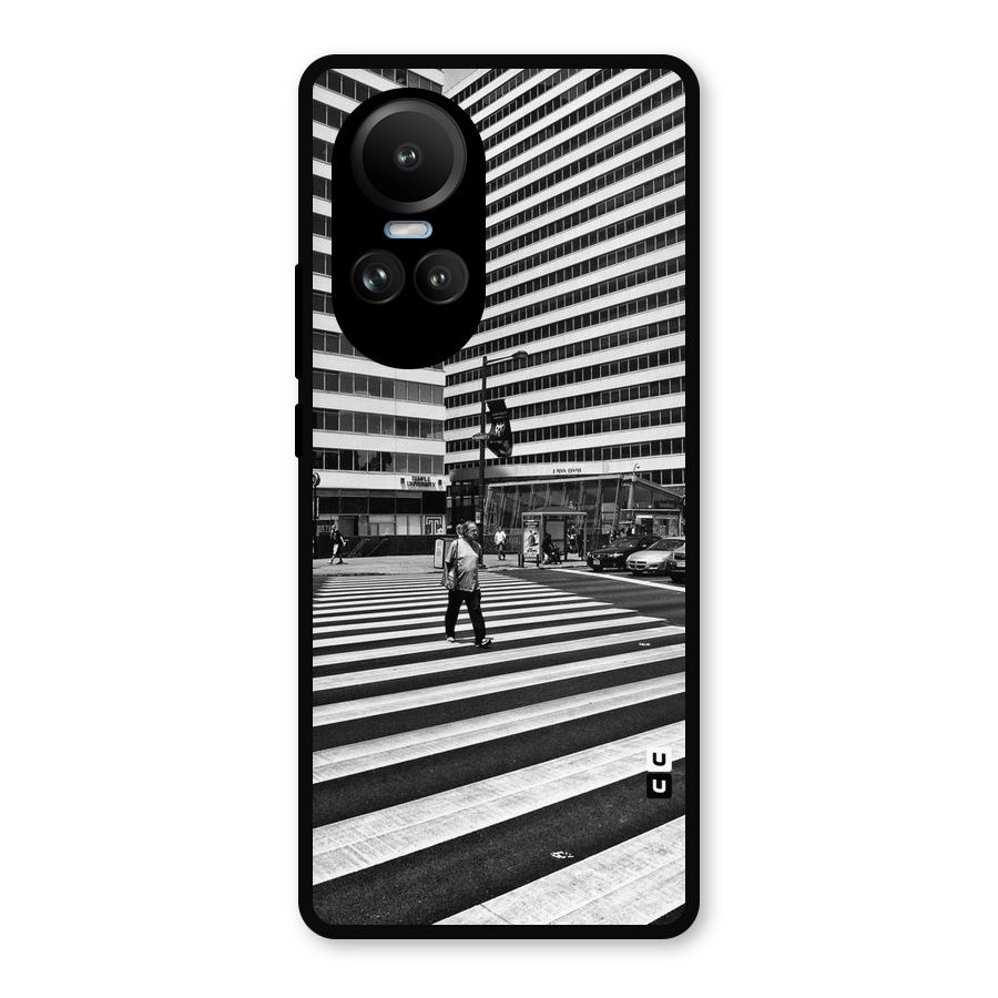 Black White Perspective Metal Back Case for Oppo Reno10