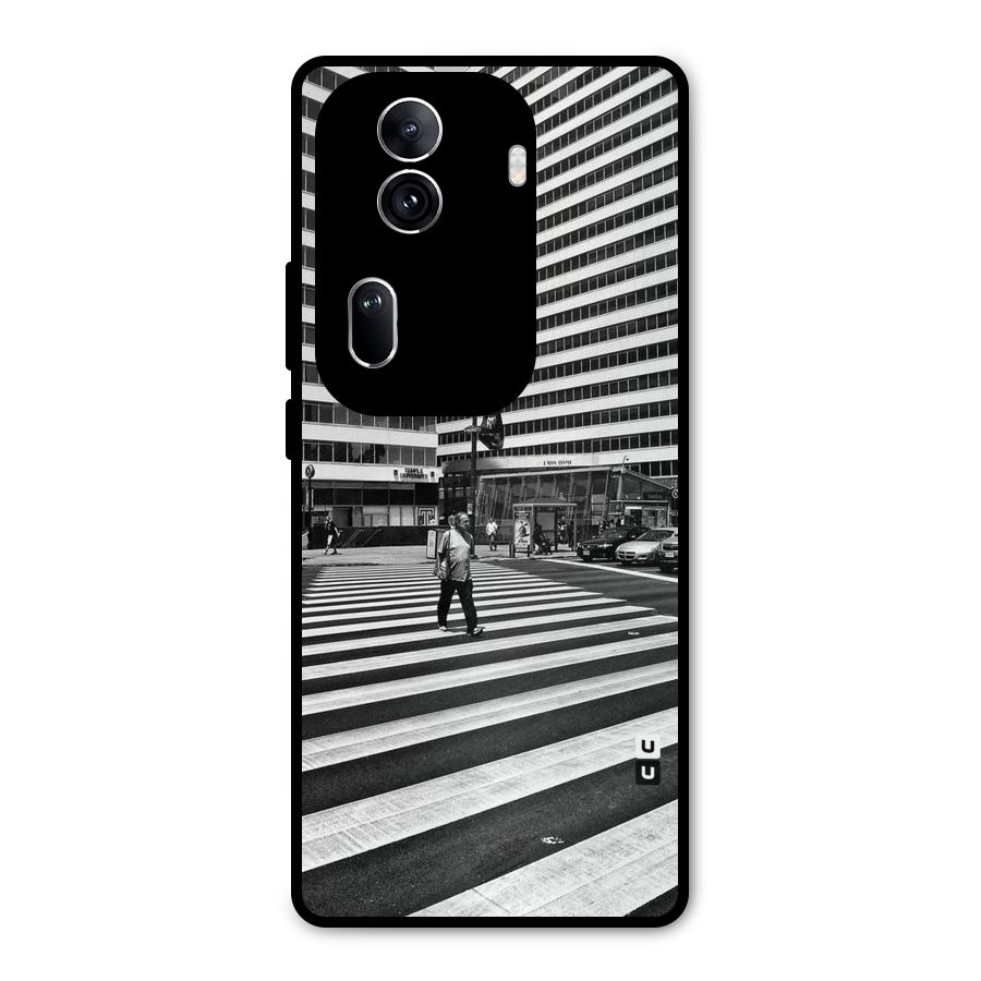 Black White Perspective Metal Back Case for Oppo Reno11 Pro 5G