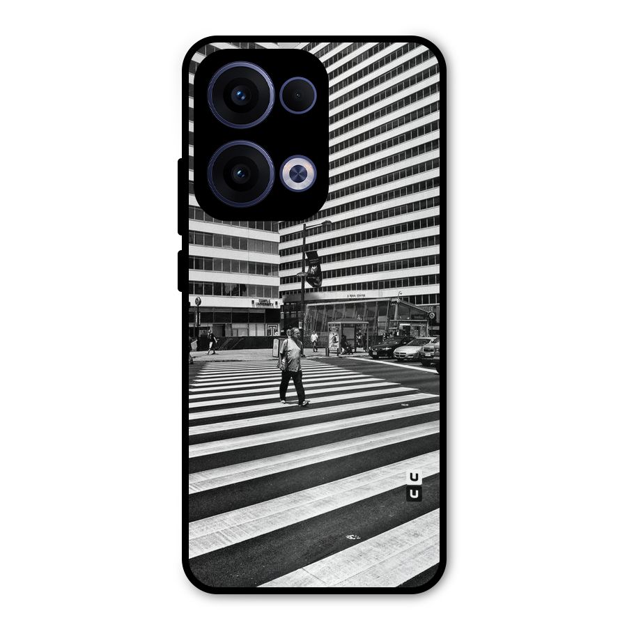 Black White Perspective Metal Back Case for Oppo Reno13