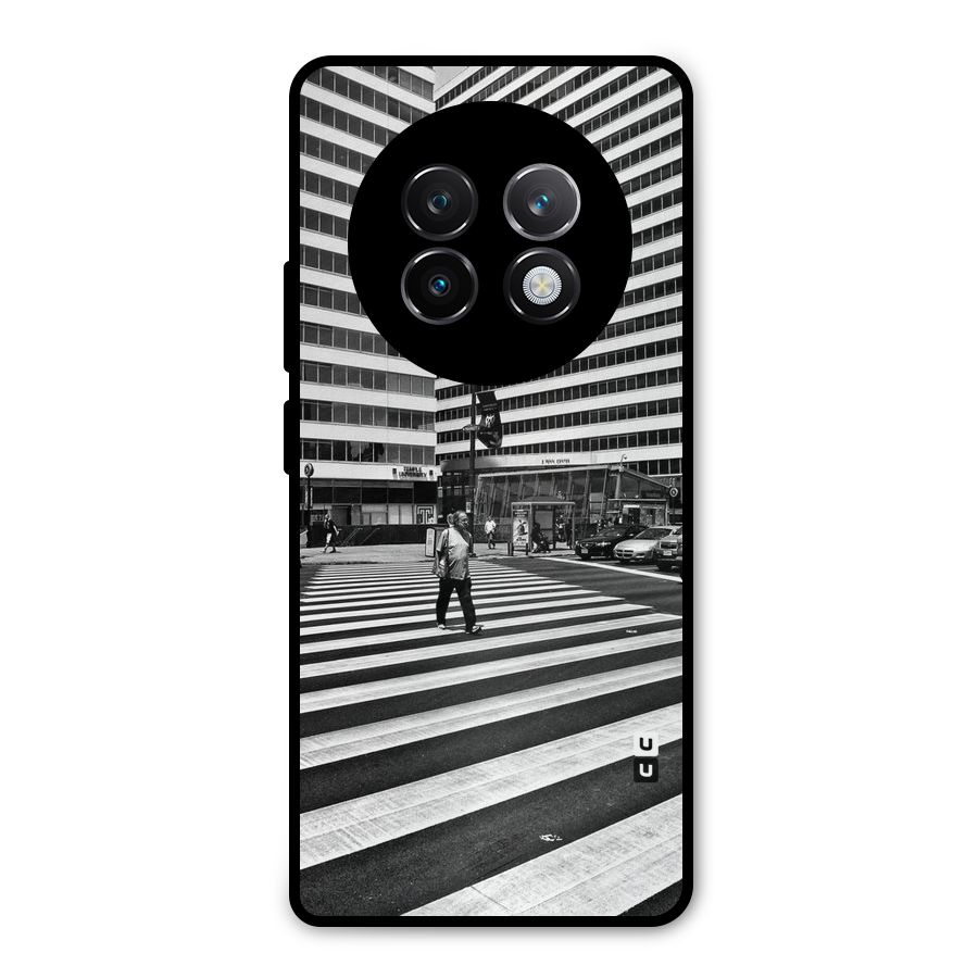 Black White Perspective Metal Back Case for Realme 13 Plus