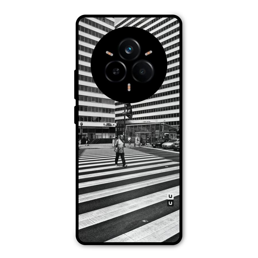 Black White Perspective Metal Back Case for Realme 14 Pro Plus