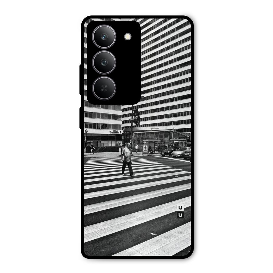 Black White Perspective Metal Back Case for Realme 14x