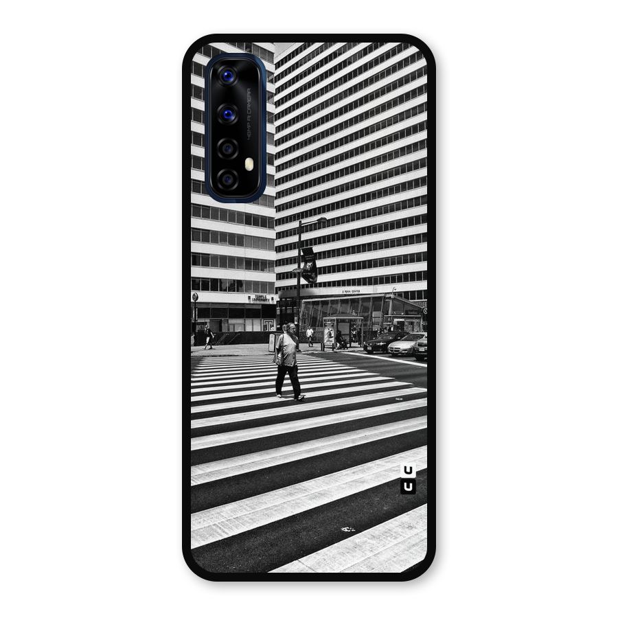 Black White Perspective Metal Back Case for Realme 7