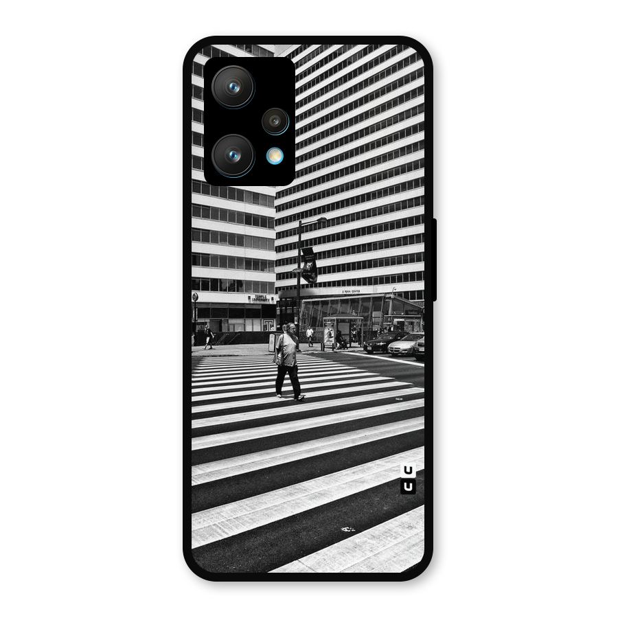 Black White Perspective Metal Back Case for Realme 9 Pro Plus 5G