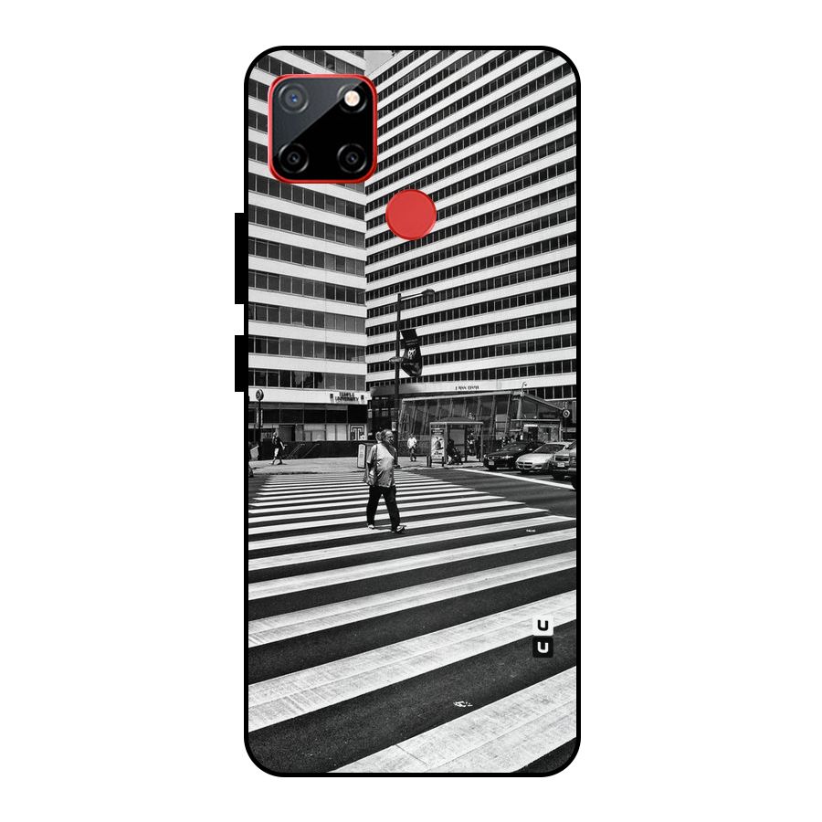 Black White Perspective Metal Back Case for Realme C12