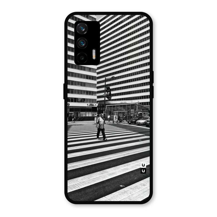 Black White Perspective Metal Back Case for Realme GT 5G