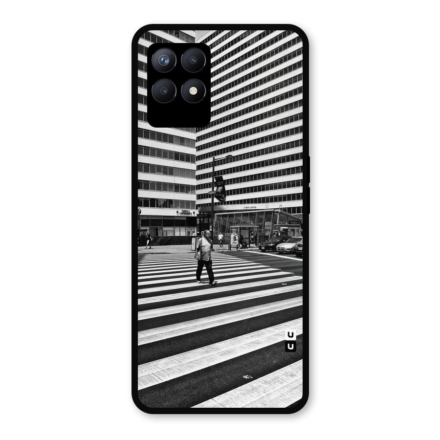 Black White Perspective Metal Back Case for Realme Narzo 50