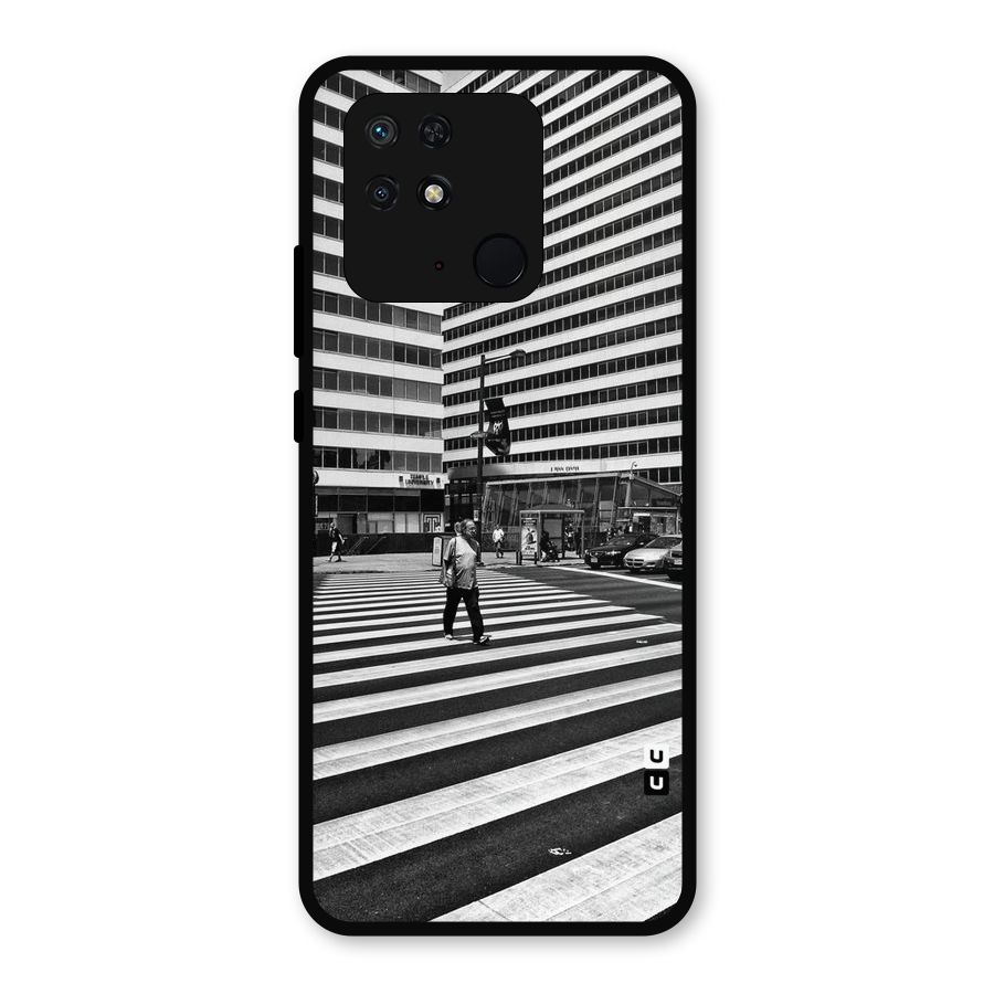 Black White Perspective Metal Back Case for Redmi 10